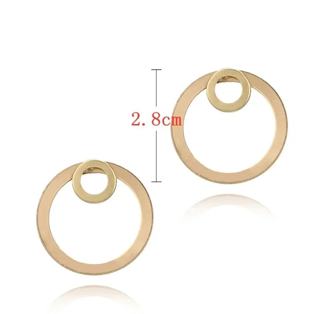Earrings Women Circle Minimalist Bohemian Hoop Drop Cute Trendy Jewelry - Picture 6 of 7